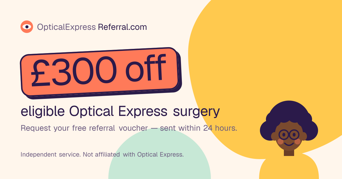 Optical Express Referral Voucher — Get £300 Off Eligible Surgery